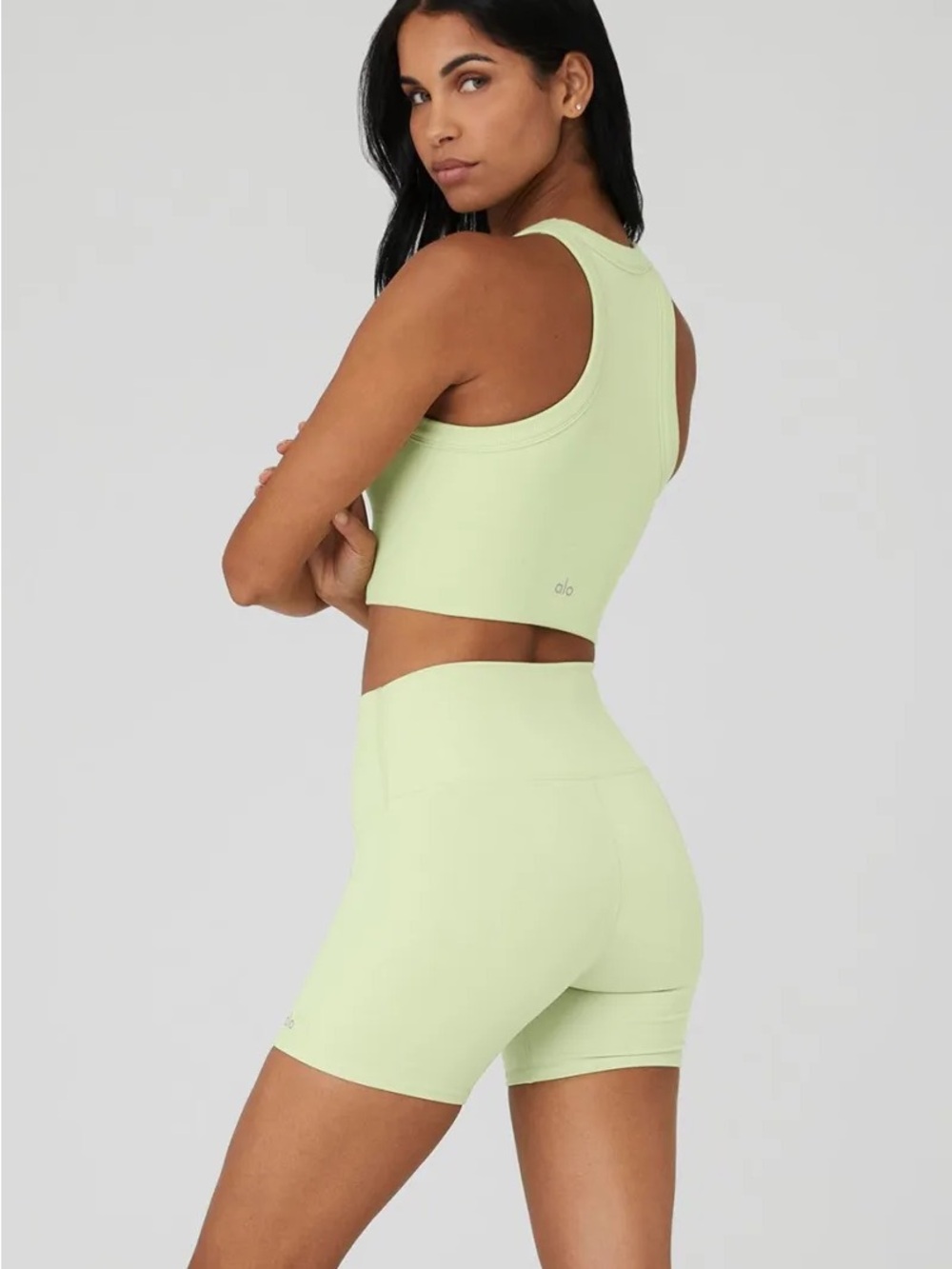 Alo Yoga rare color: seamless tank - iced green tea S